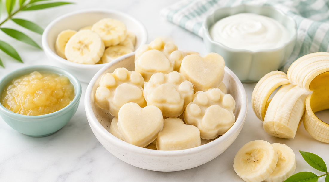 Frozen Banana Applesauce Dog Bites
