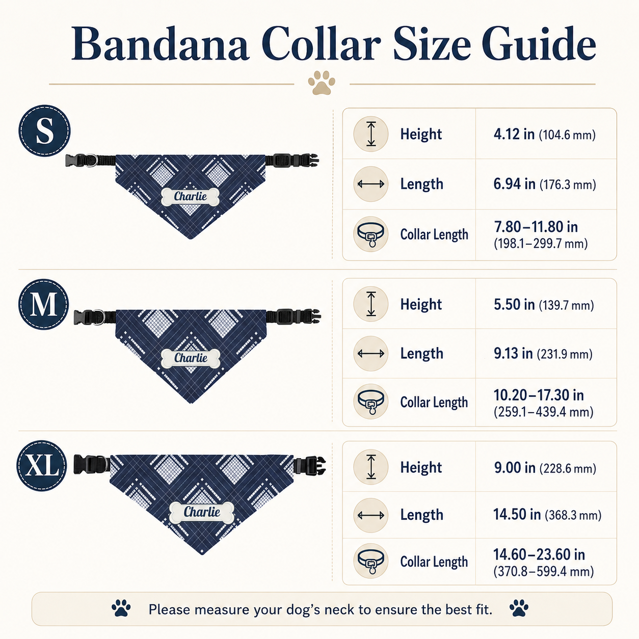 Personalized Dog Collar Bandana with Name, Custom Plaid Pet Bandana Collar, Dog Mom Gift, New Puppy Gift