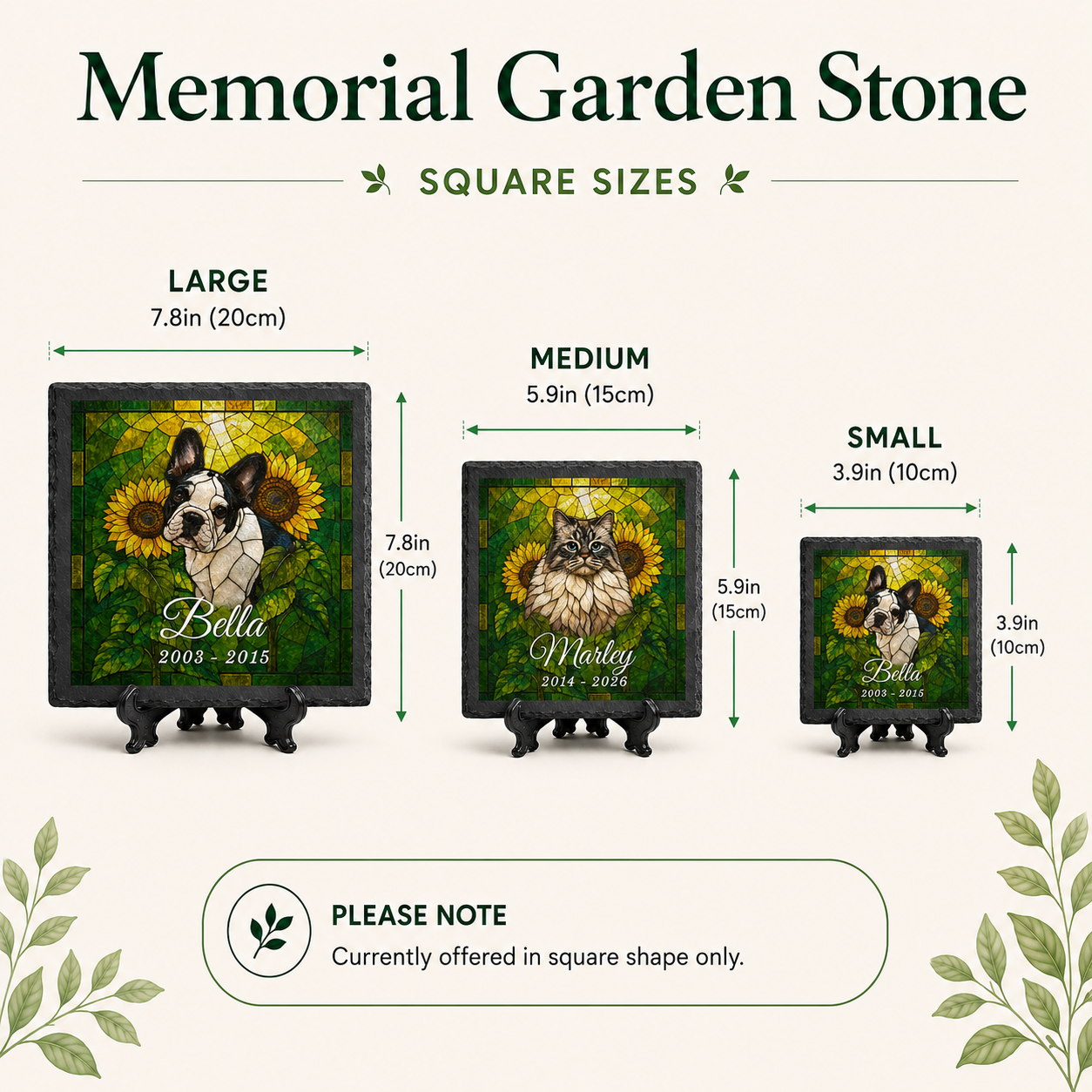 Custom Pet Memorial Stone, Stained Glass Mosaic Dog Portrait, Cat Sympathy Keepsake, Garden Gift