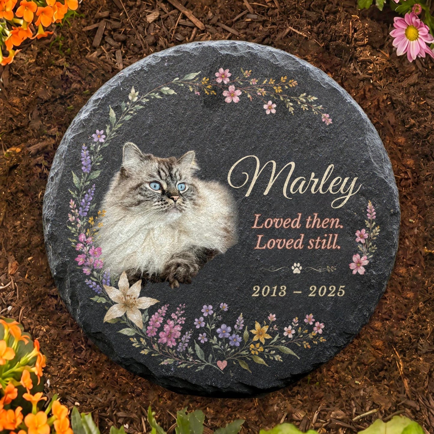 Personalized Pet Memorial Stone – Custom Garden Keepsake