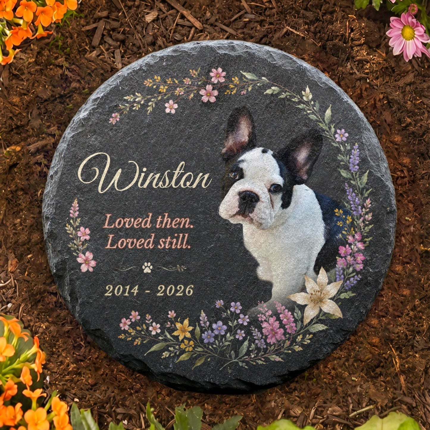 Personalized Pet Memorial Stone – Custom Garden Keepsake
