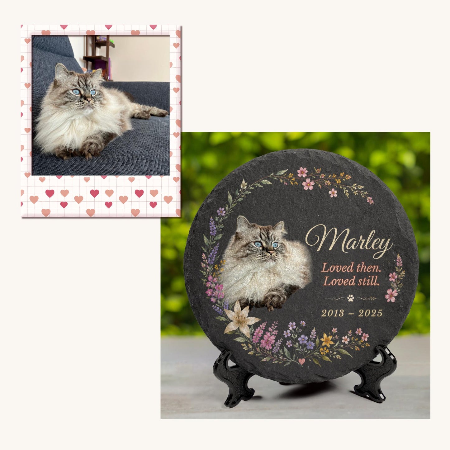 Personalized Pet Memorial Stone – Custom Garden Keepsake