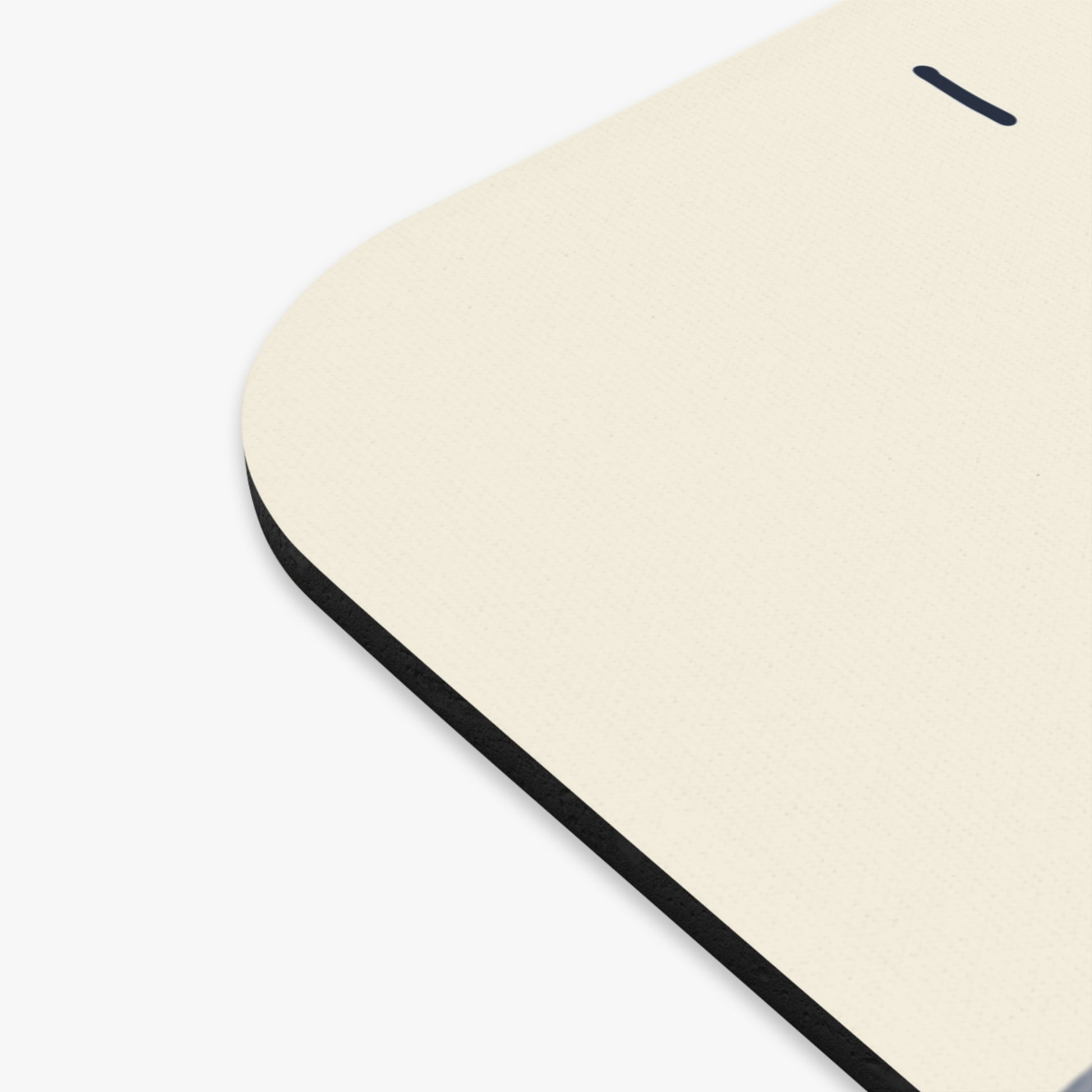 Blank reactive dog mouse pad product shot, side angle